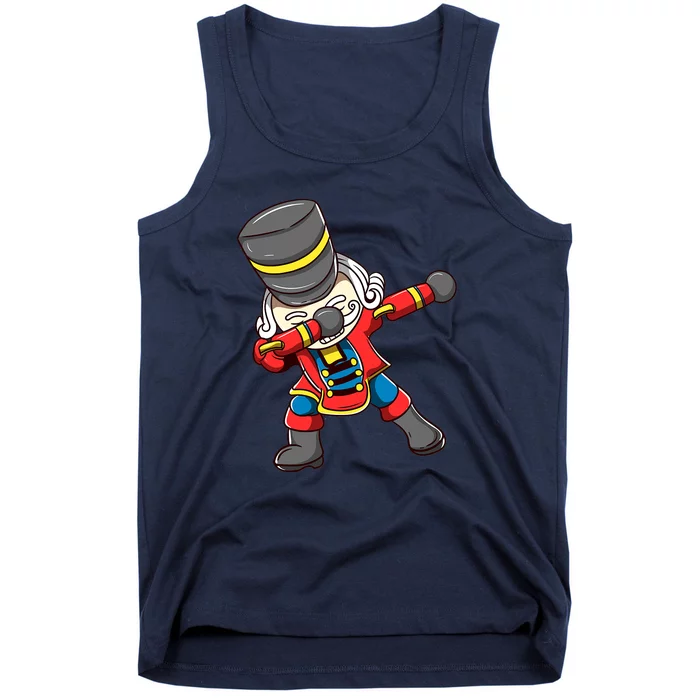 Dabbing Nutcracker Funny Christmas Lights Boys Tank Top