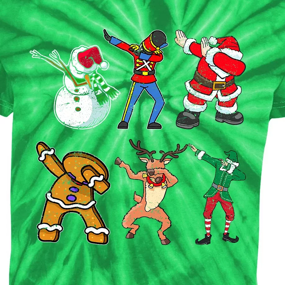 Dabbing Nutcracker Funny Dab Toy Soldier Christmas Kids Tie-Dye T-Shirt