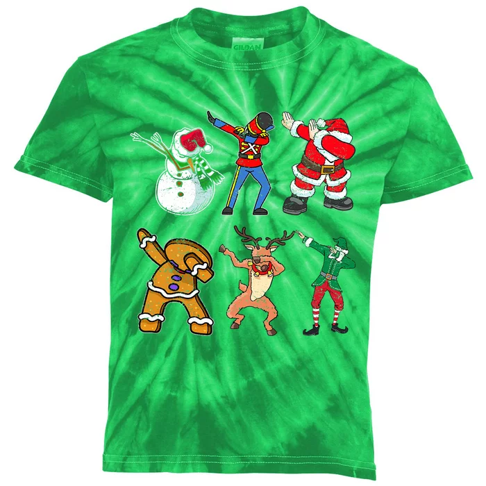 Dabbing Nutcracker Funny Dab Toy Soldier Christmas Kids Tie-Dye T-Shirt