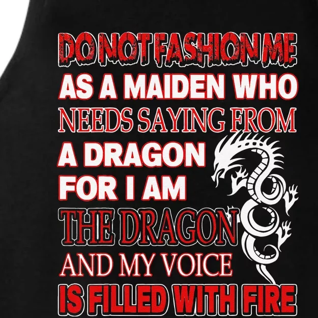 Do Not Fashion Me As A Maiden Who Need Saving From Dragon Ladies Tri-Blend Wicking Tank