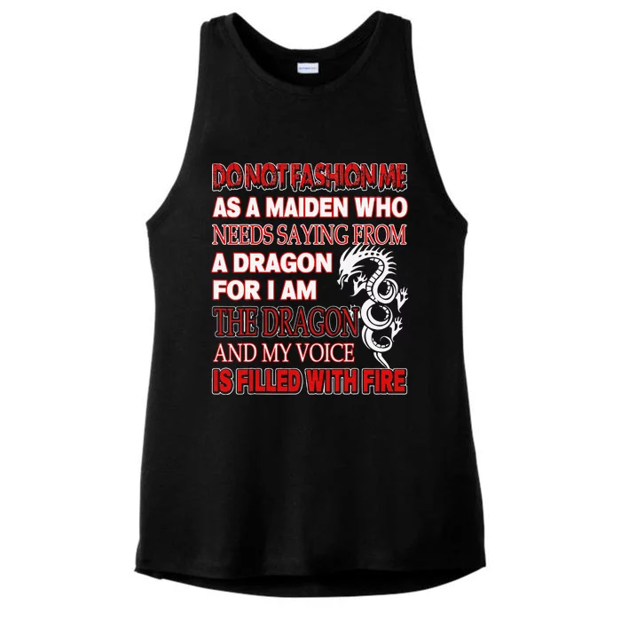 Do Not Fashion Me As A Maiden Who Need Saving From Dragon Ladies Tri-Blend Wicking Tank