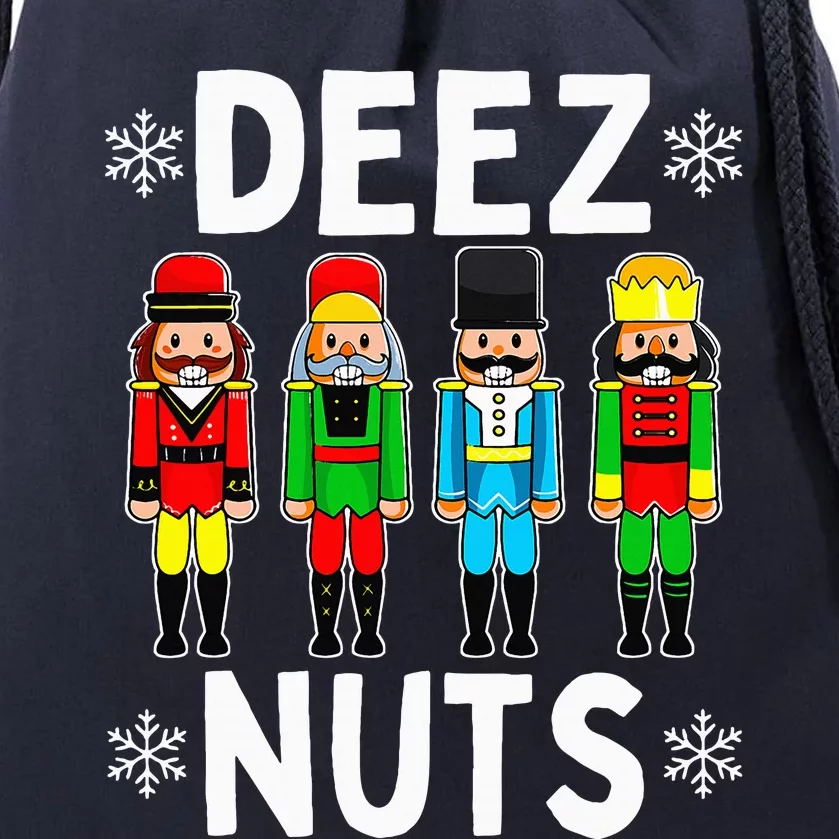 Deez Nuts Funny Nutcracker Christmas Meme Drawstring Bag