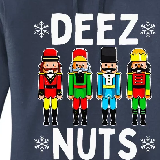 Deez Nuts Funny Nutcracker Christmas Meme Women's Pullover Hoodie