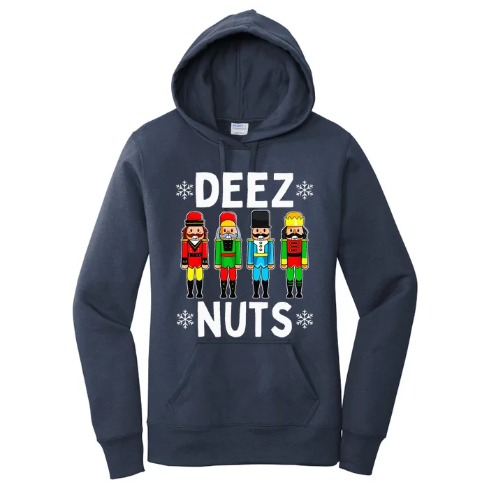 Deez Nuts Funny Nutcracker Christmas Meme Women's Pullover Hoodie