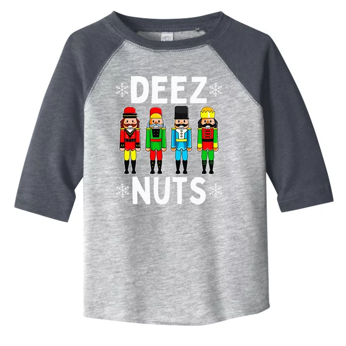 Deez Nuts Funny Nutcracker Christmas Meme Toddler Fine Jersey T-Shirt