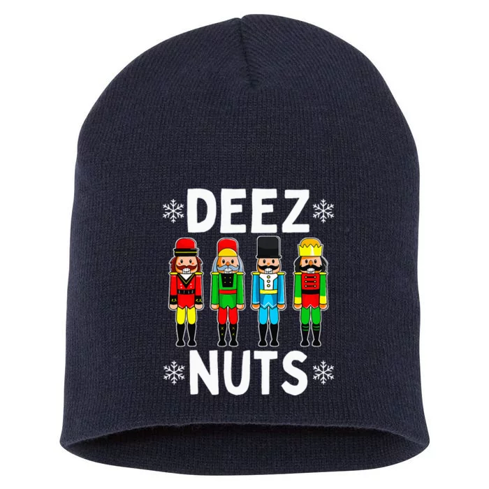 Deez Nuts Funny Nutcracker Christmas Meme Short Acrylic Beanie