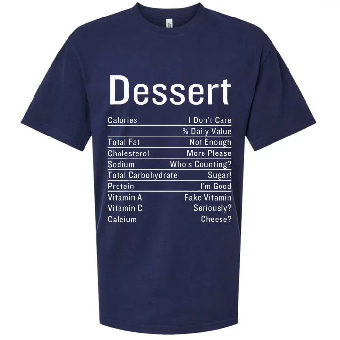 Dessert Nutrition Facts Thanksgiving Food Calories Sueded Cloud Jersey T-Shirt