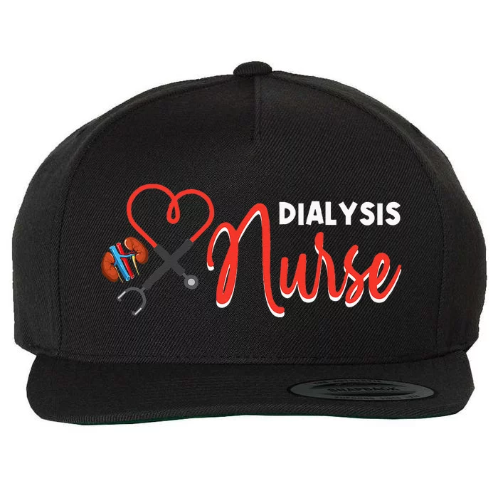 Dialysis Nurse Gifts For Technician Heart Nephrology Nursing Wool Snapback Cap