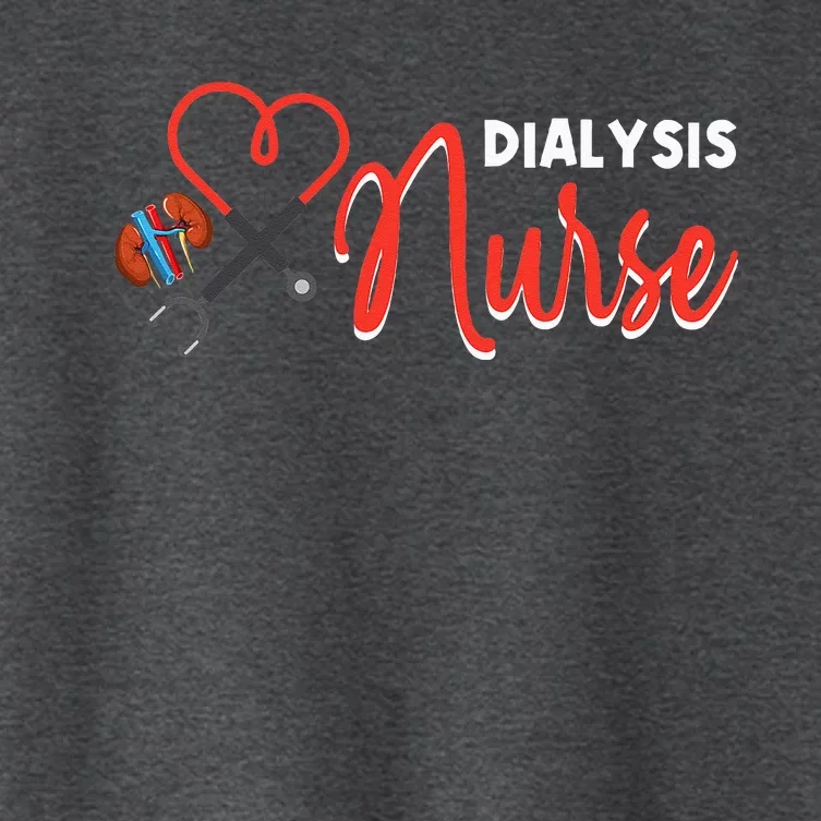 Dialysis Nurse Gifts For Technician Heart Nephrology Nursing Women's Crop Top Tee