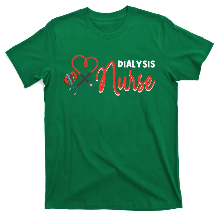 Dialysis Nurse Gifts For Technician Heart Nephrology Nursing T-Shirt