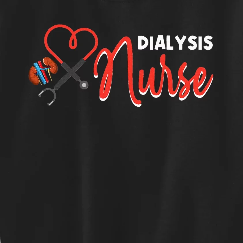 Dialysis Nurse Gifts for Technician Heart Nephrology Nursing Kids Sweatshirt