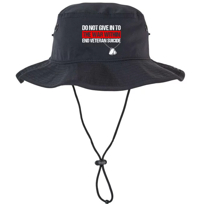 Do Not Give In To The War Within End Veteran Suicide Support Legacy Cool Fit Booney Bucket Hat