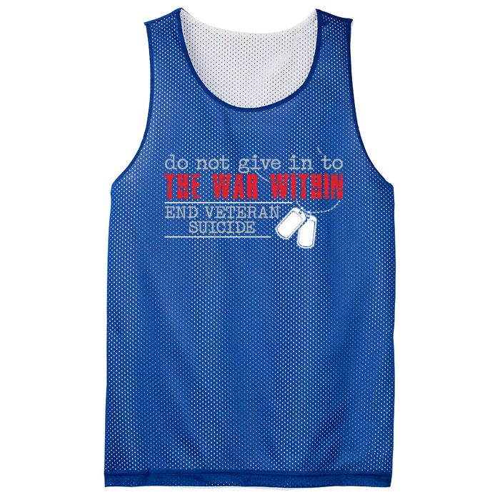 Do Not Give In To The War Within End Veteran Suicide Support Gift Mesh Reversible Basketball Jersey Tank