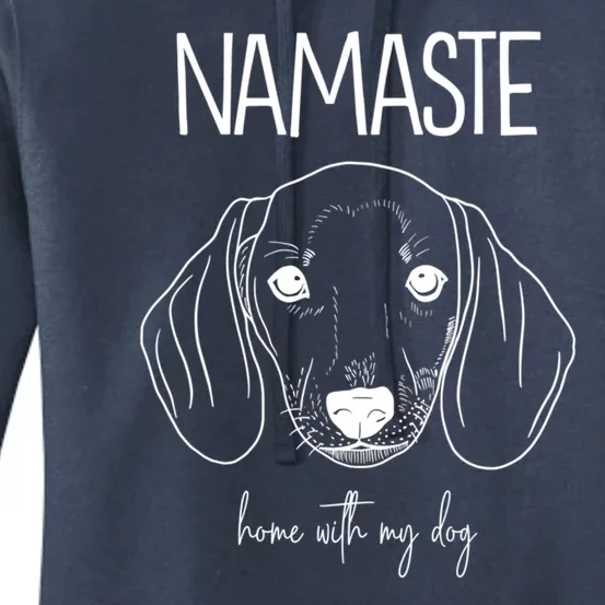 Dachshund Namaste Home With My Dog Gift Women's Pullover Hoodie