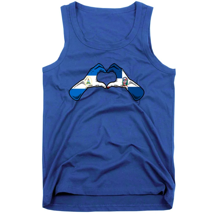 Dominican Nicaraguan Heart Nicaragua Flag Heritage Gift Tank Top