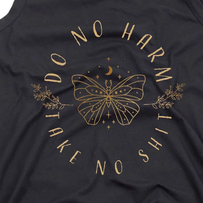 Do No Harm Take No Shit Witchy Moon Moth Tank Top