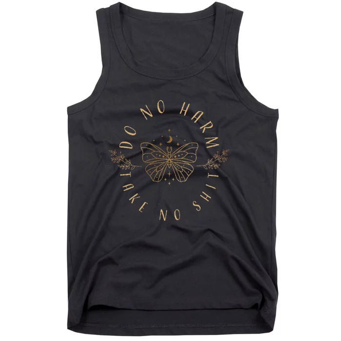 Do No Harm Take No Shit Witchy Moon Moth Tank Top