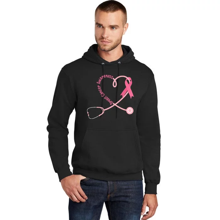 Doctor Nurse Heart Love P.I.N.K Ribbon Cute Breast Cancer Tall Hoodie