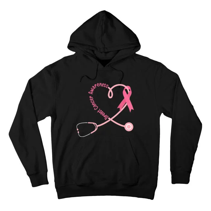 Doctor Nurse Heart Love P.I.N.K Ribbon Cute Breast Cancer Tall Hoodie