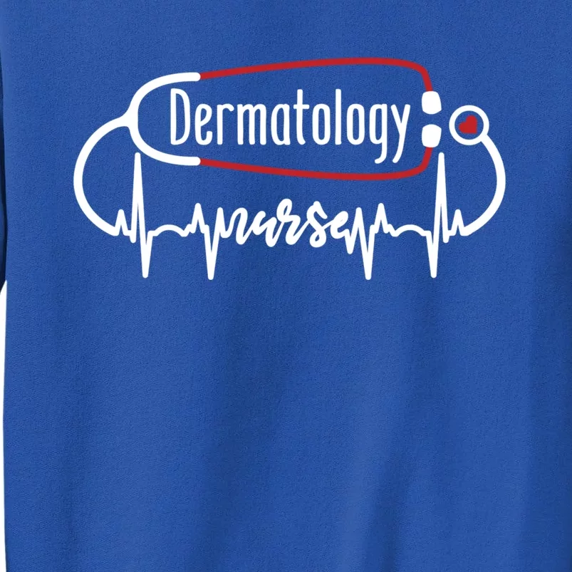 Dermatology Nurse Heartbeat Heart Stethoscope Nursing Gift Sweatshirt