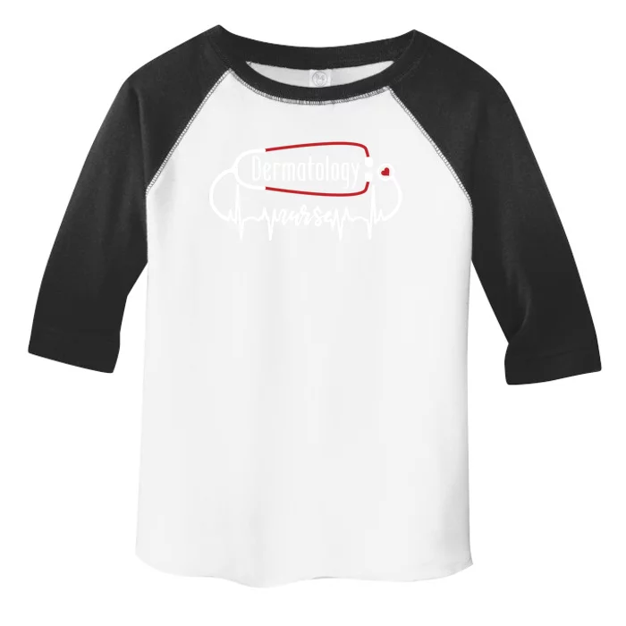 Dermatology Nurse Heartbeat Heart Stethoscope Nursing Gift Toddler Fine Jersey T-Shirt