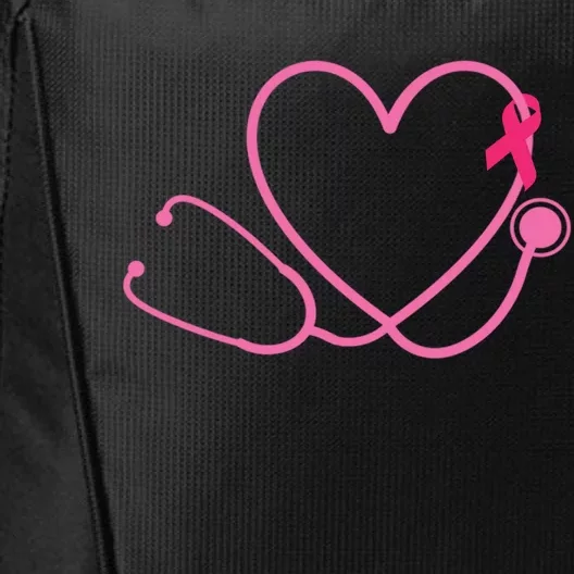 Doctor Nurse Heart Love Pink Ribbon Cute Breast Cancer City Backpack