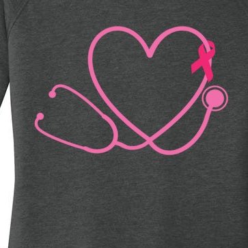 Doctor Nurse Heart Love Pink Ribbon Cute Breast Cancer Women’s Perfect Tri Tunic Long Sleeve Shirt