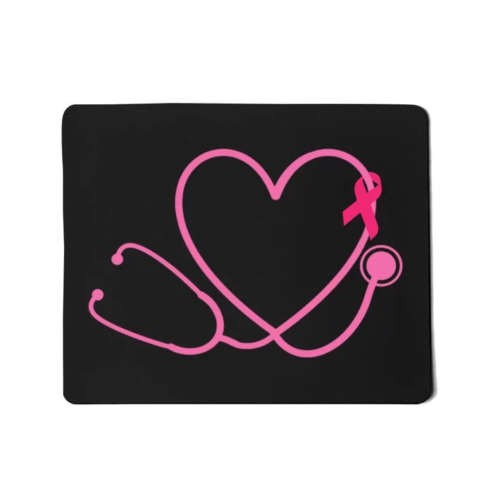 Doctor Nurse Heart Love Pink Ribbon Cute Breast Cancer Mousepad