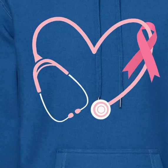 Doctor Nurse Heart Love Pink Ribbon Cute Breast Cancer Gifts Premium Hoodie