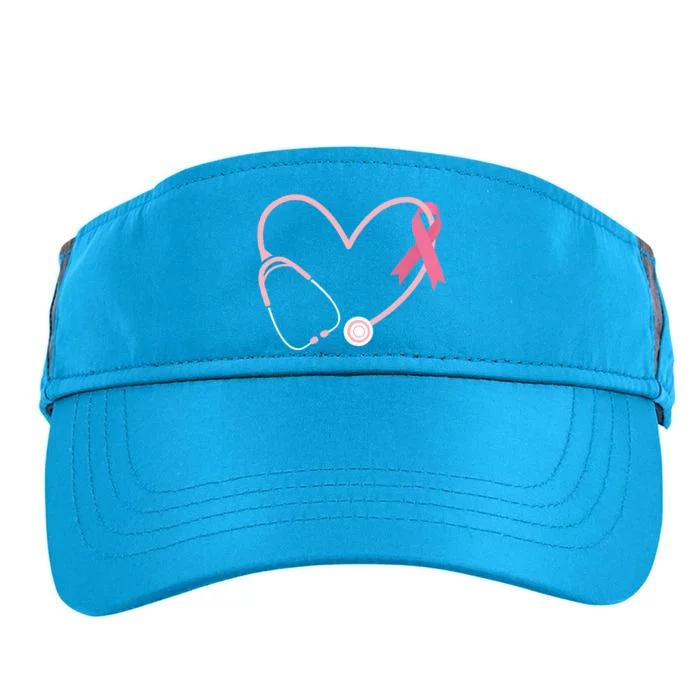 Doctor Nurse Heart Love Pink Ribbon Cute Breast Cancer Gifts Adult Drive Performance Visor