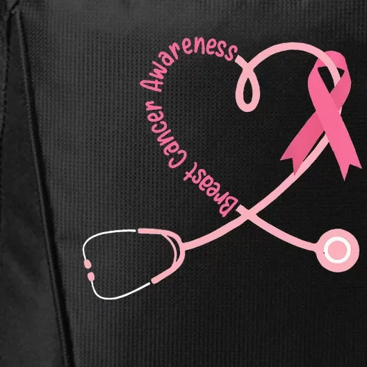 Doctor Nurse Heart Love Pink Ribbon Cute Breast Cancer City Backpack