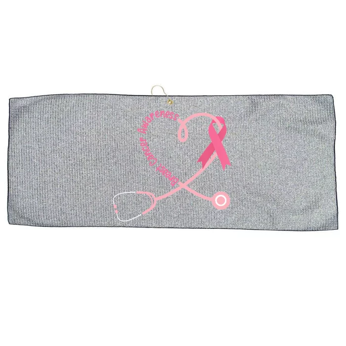 Doctor Nurse Heart Love Pink Ribbon Cute Breast Cancer Large Microfiber Waffle Golf Towel