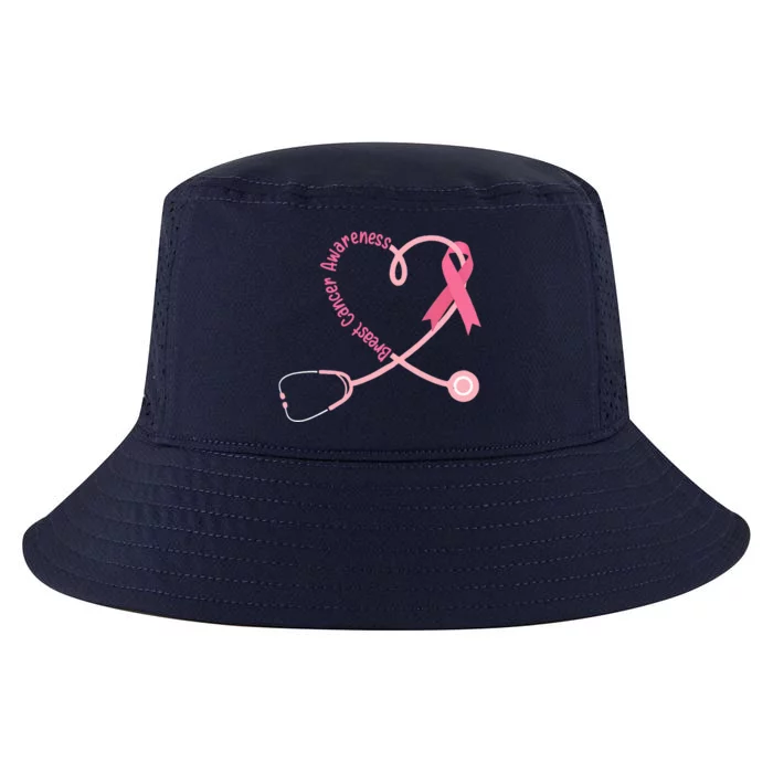 Doctor Nurse Heart Love Pink Ribbon Cute Breast Cancer Cool Comfort Performance Bucket Hat