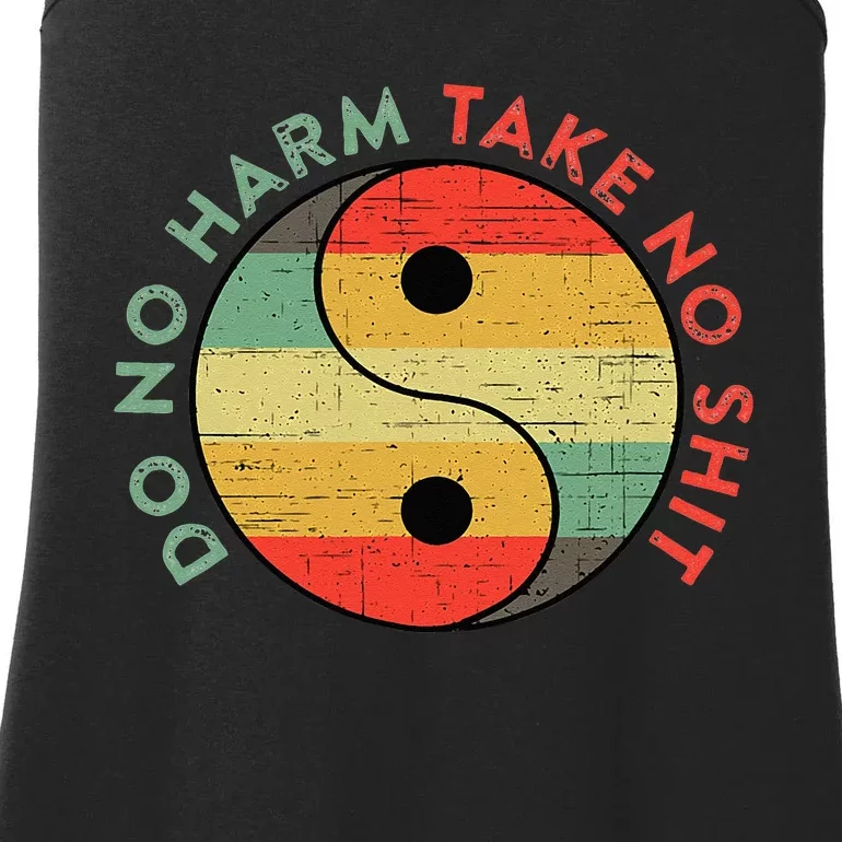 Do No Harm Take No Shit Funny Yin Yang Badass Yoga Teacher Ladies Essential Tank