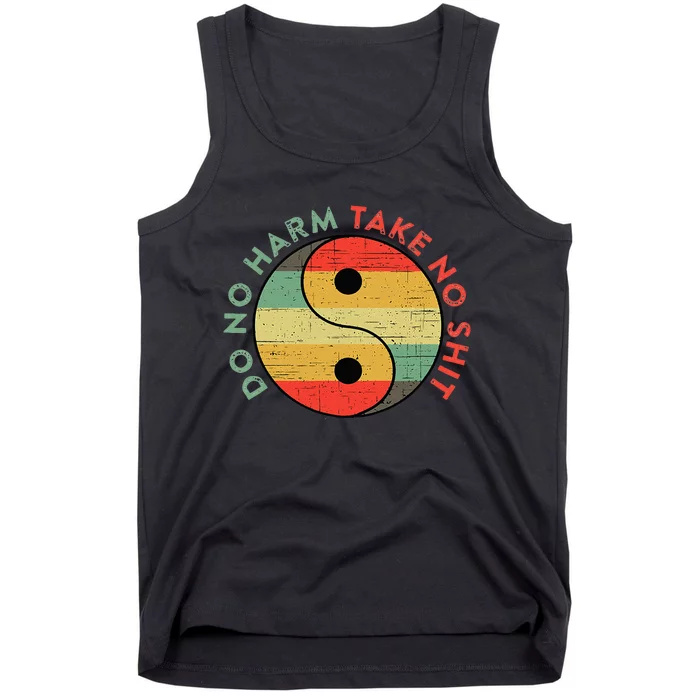 Do No Harm Take No Shit Funny Yin Yang Badass Yoga Teacher Tank Top