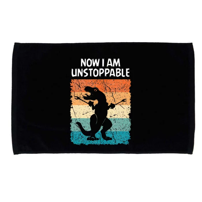 Dinosaur Now I Am Unstoppable Funny Trex Microfiber Hand Towel