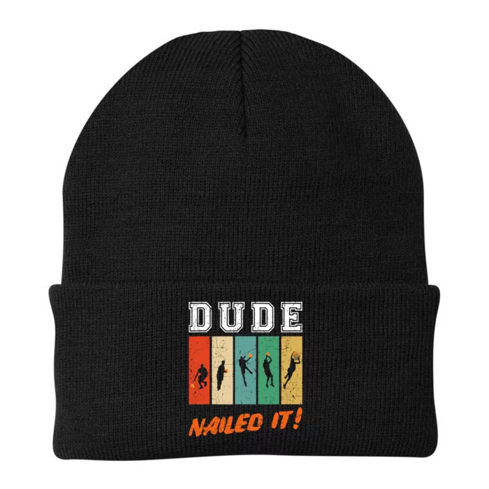 Dude Nailed It Baller Sport Lover Basketball Player Retro Knit Cap Winter Beanie