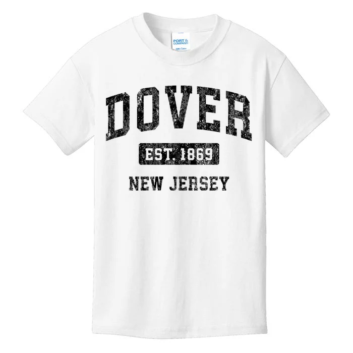 Dover New Jersey Nj Vintage Sports Established Design Kids T-Shirt