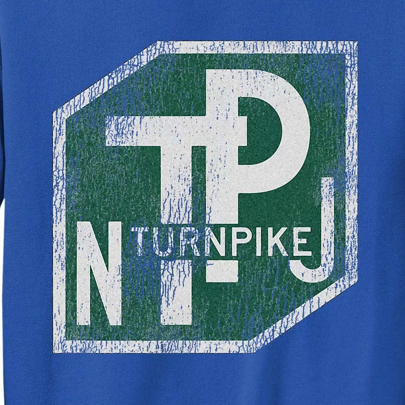 Distressed New Jersey Turnpike State Road Sign Tall Sweatshirt