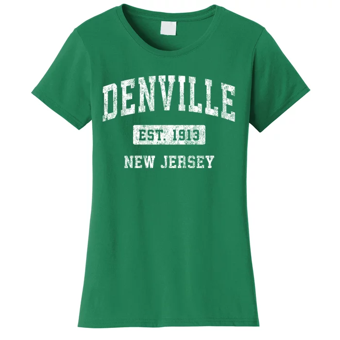 Denville New Jersey Nj Vintage Sports Established Women's T-Shirt