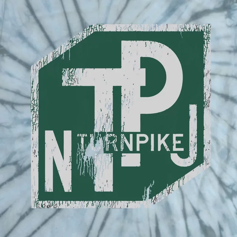 Distressed New Jersey Turnpike State Road Sign Tie-Dye T-Shirt