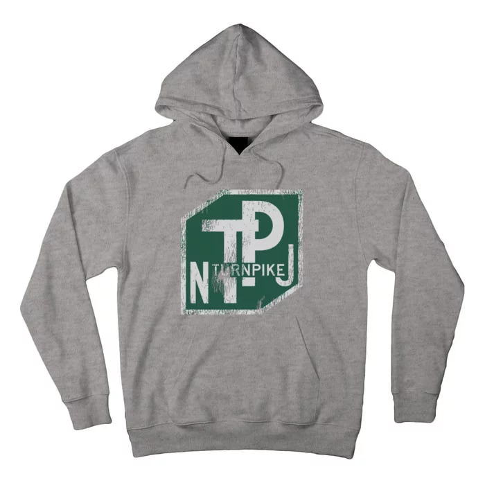 Distressed New Jersey Turnpike State Road Sign Tall Hoodie