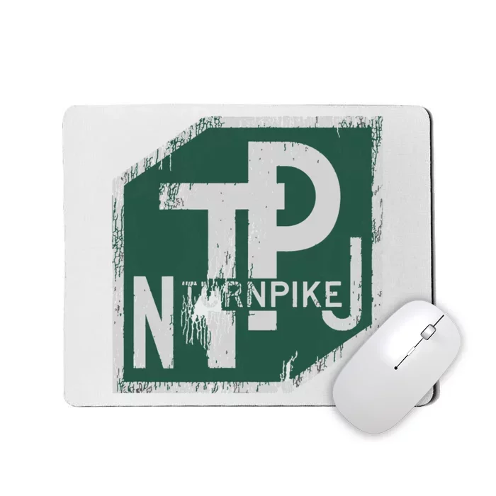 Distressed New Jersey Turnpike State Road Sign Mousepad