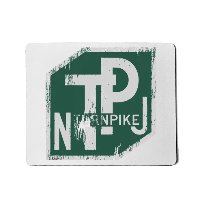 Distressed New Jersey Turnpike State Road Sign Mousepad