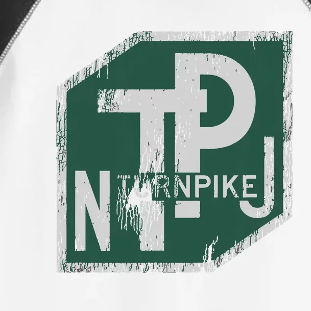 Distressed New Jersey Turnpike State Road Sign Toddler Fine Jersey T-Shirt