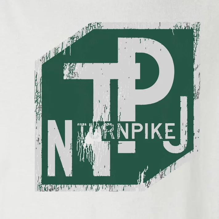 Distressed New Jersey Turnpike State Road Sign Toddler Long Sleeve Shirt