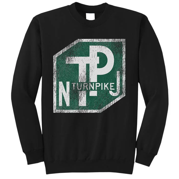 Distressed New Jersey Turnpike State Road Sign Tall Sweatshirt