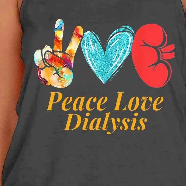 Dialysis Nurse Kidney Transplant Nephrology Women's Knotted Racerback Tank