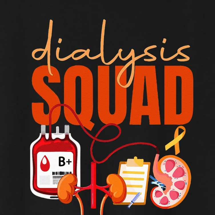 Dialysis Nurse Kidney Disease Nursing Staff Squad Women's Crop Top Tee