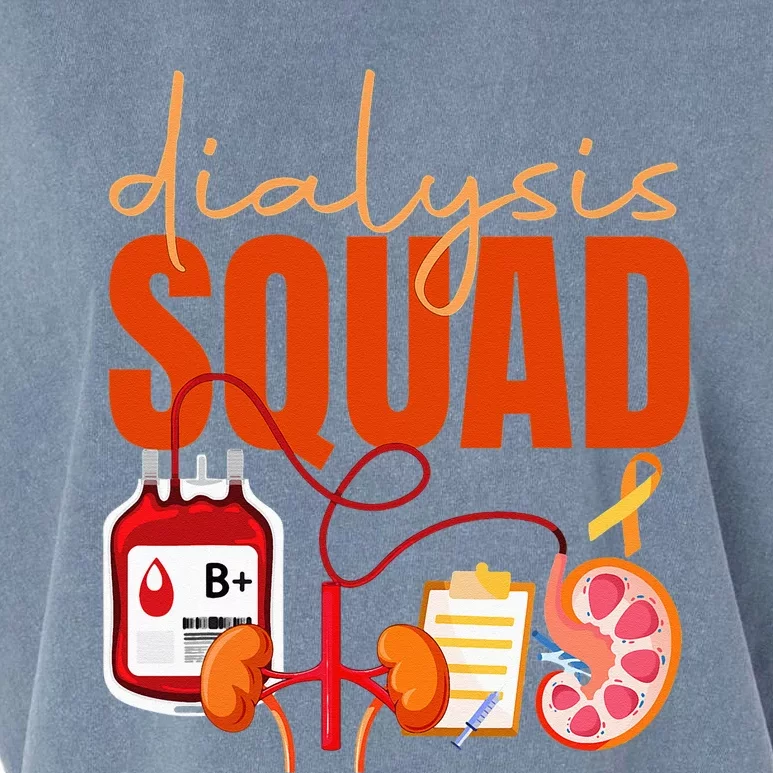 Dialysis Nurse Kidney Disease Nursing Staff Squad Garment-Dyed Women's Muscle Tee